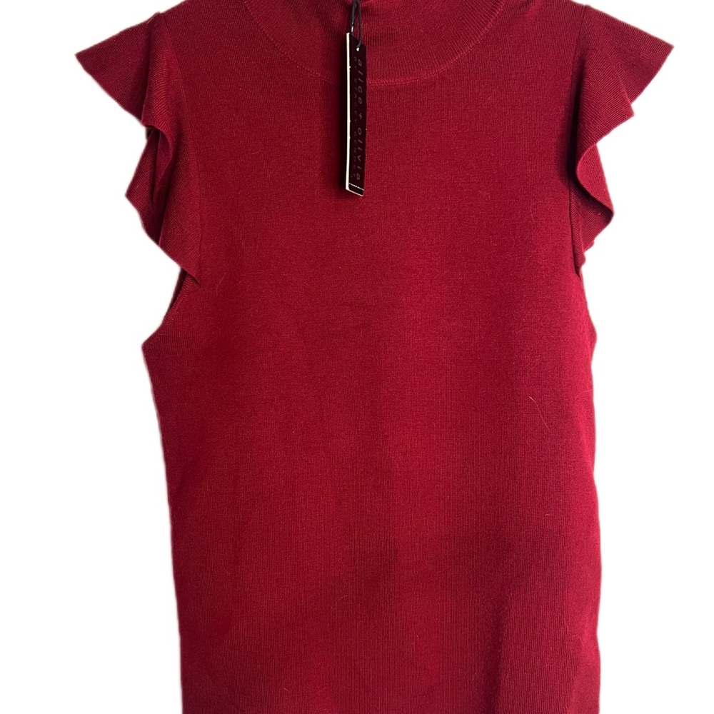 Akice +Olivia by Stacy Bendet Top in color maroon/Bordedeayx